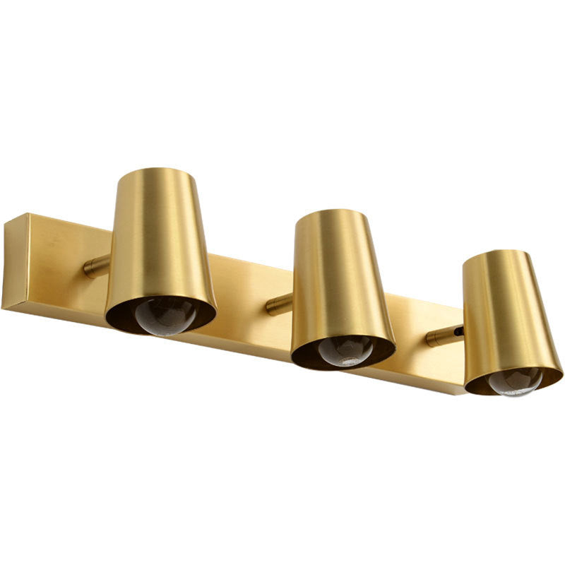 Full Copper Semi-Conical Vanity 2-Light Wall Lamp