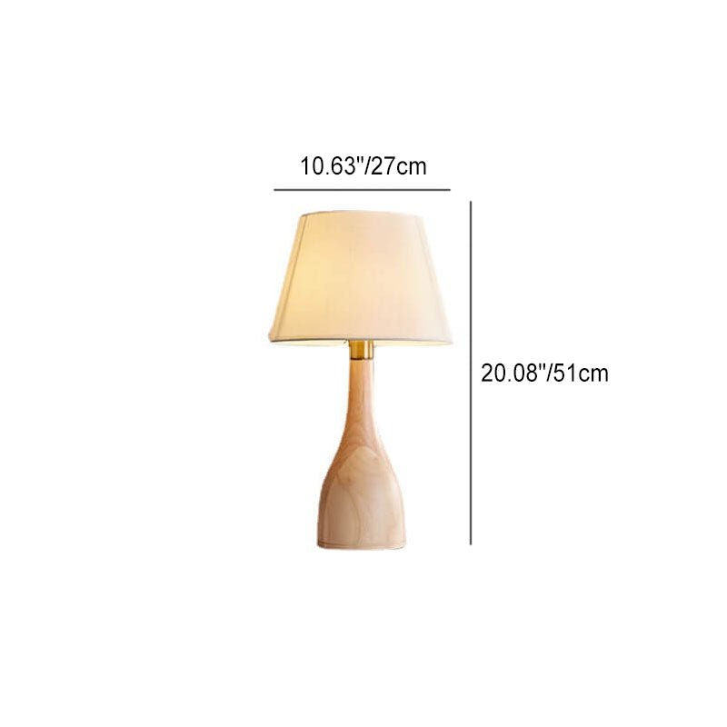 Vase Solid Wood Fabric Table Lamp