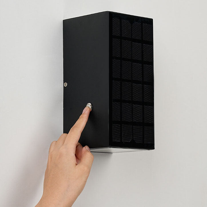 Black Rectangular Die-Cast Aluminum Outdoor Light