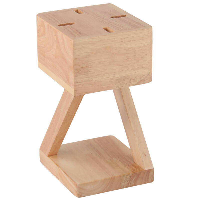 Solid Wood Geometric Hollow Table Lamp
