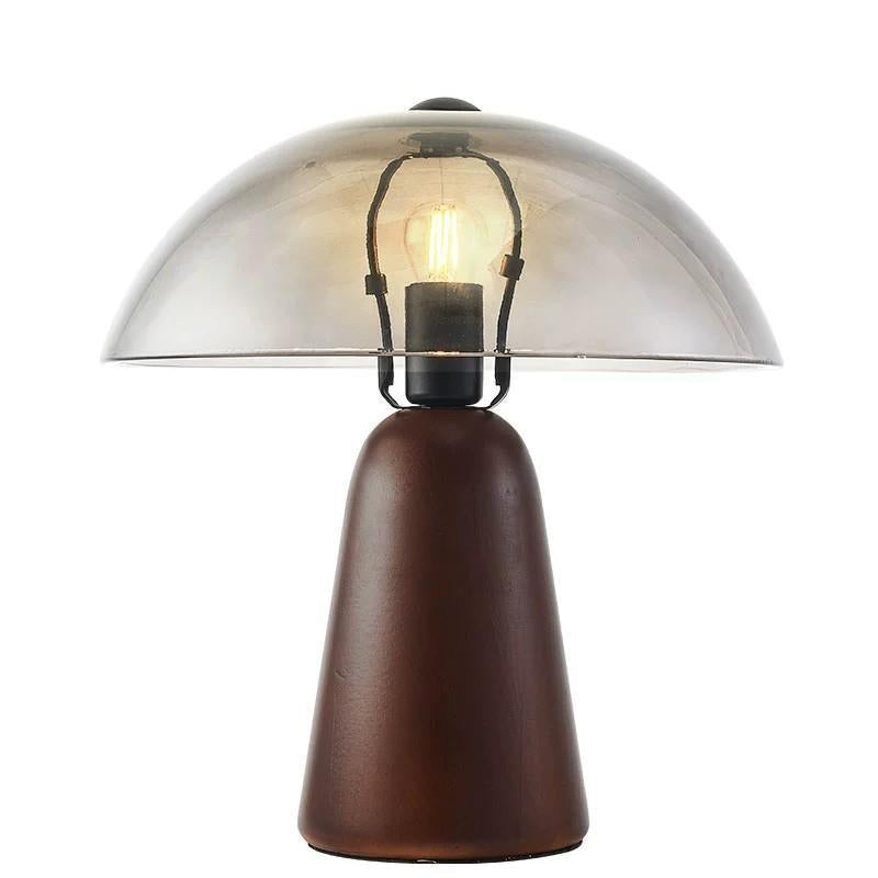 Eclectic Clear Glass Dome Table Lamp