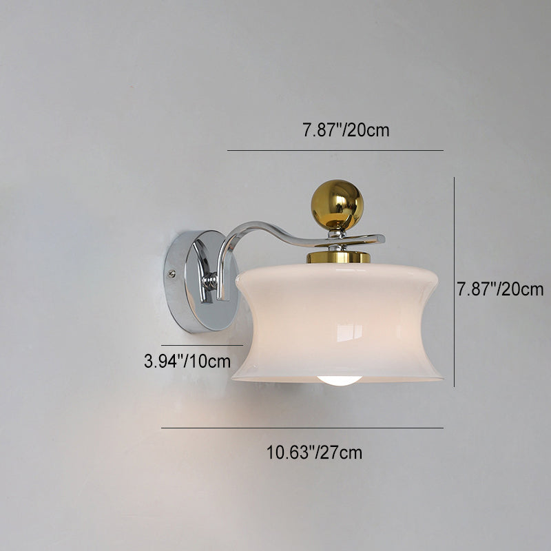 Glass Iron Drum Wave Wall Lamp