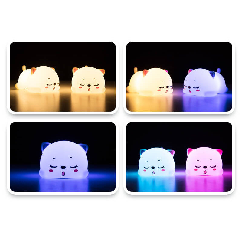 Lovely Cat Silicone Pat Table Lamp