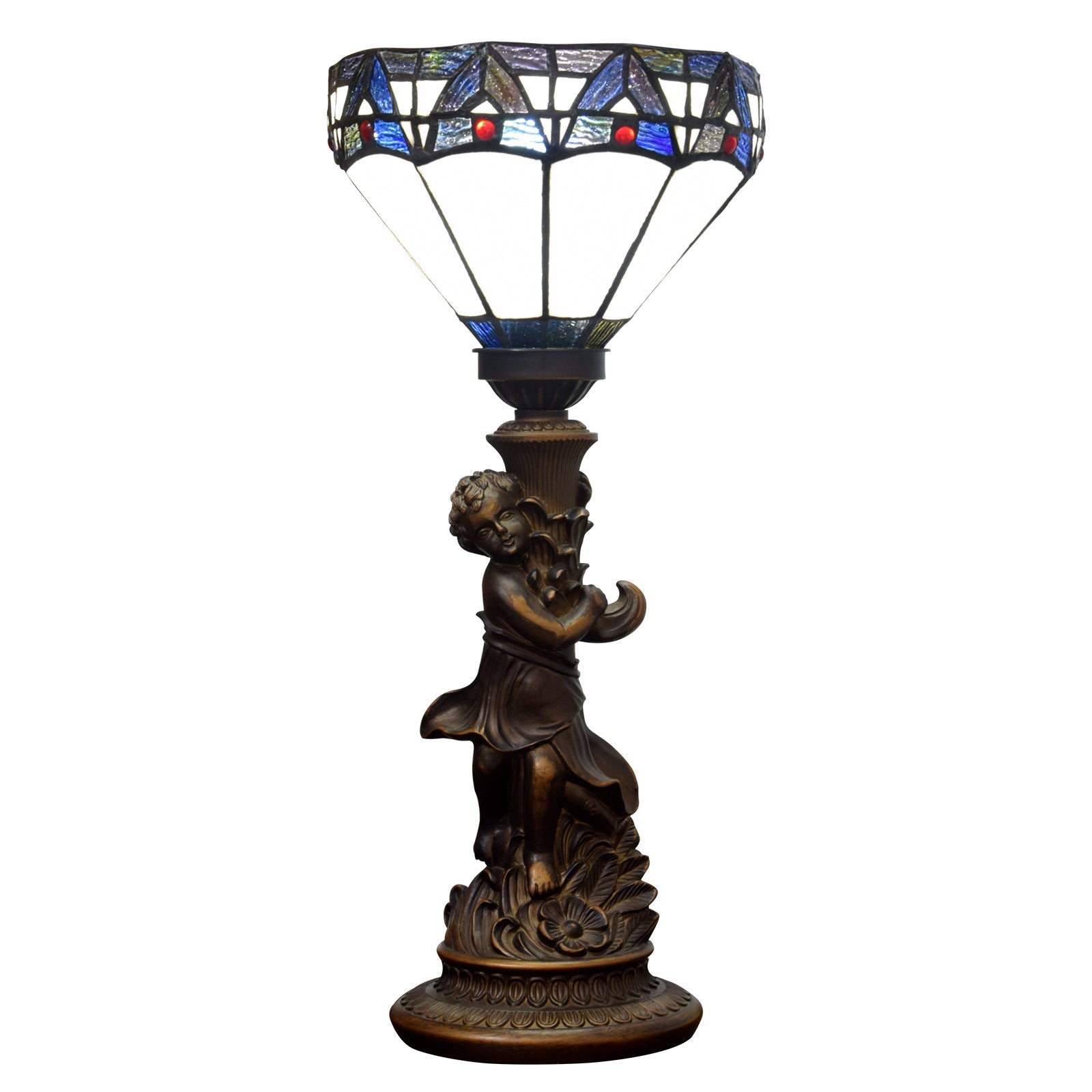 Resin Glass Diamond Boy Table Lamp