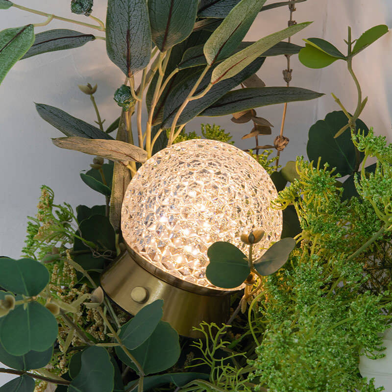 Round Ball Iron Acrylic Table Lamp