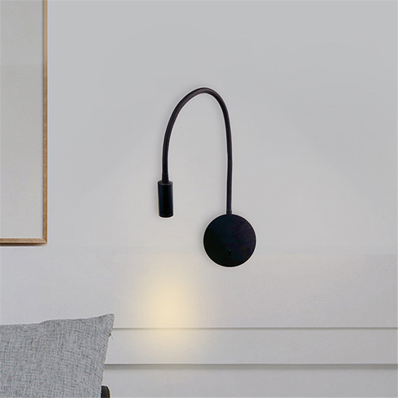 Round Retractable Bent Iron Wall Lamp