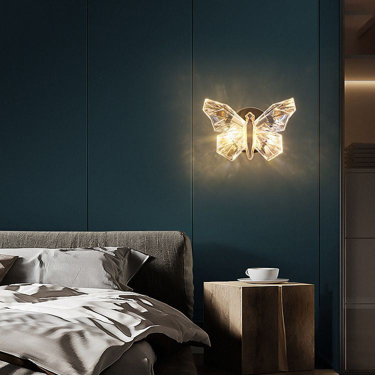 Butterfly Hardware Aluminum Acrylic Wall Lamp