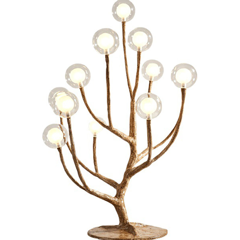 Branch Polymer Metal Glass 8-Light Table Lamp