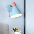 Blue Cone Reading Wall Lamp