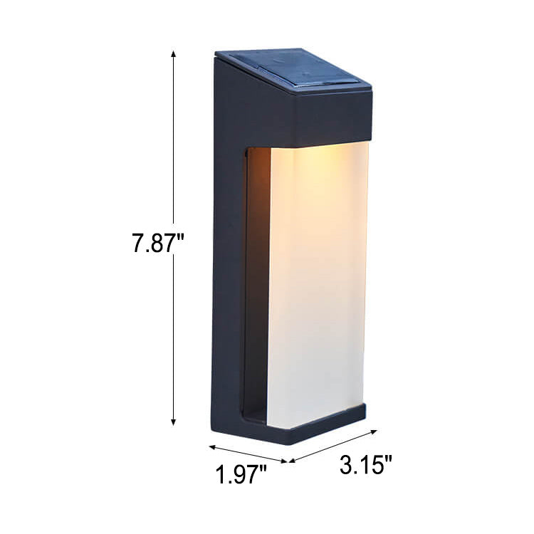 Square Frosted Glass Outdoor Light