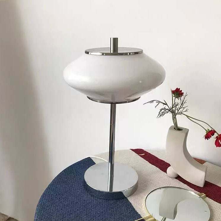 Glass Medieval UFO Shaped Table Lamp