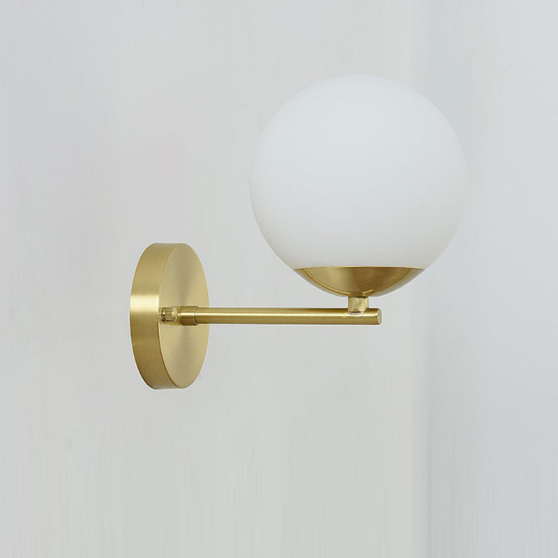 Round Ball Copper Glass Wall Lamp