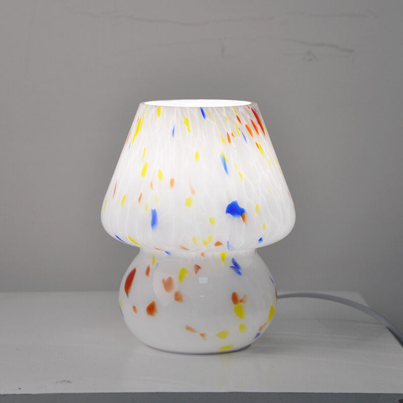 Watercolor Mushroom Glass Table Lamp