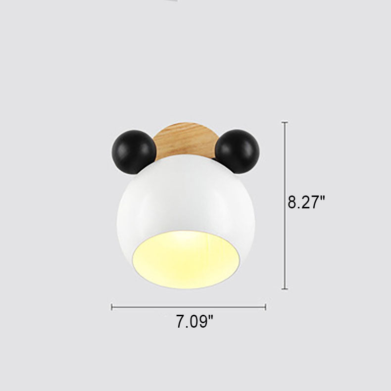 Cartoon Bear Dome Kids Wall Lamp