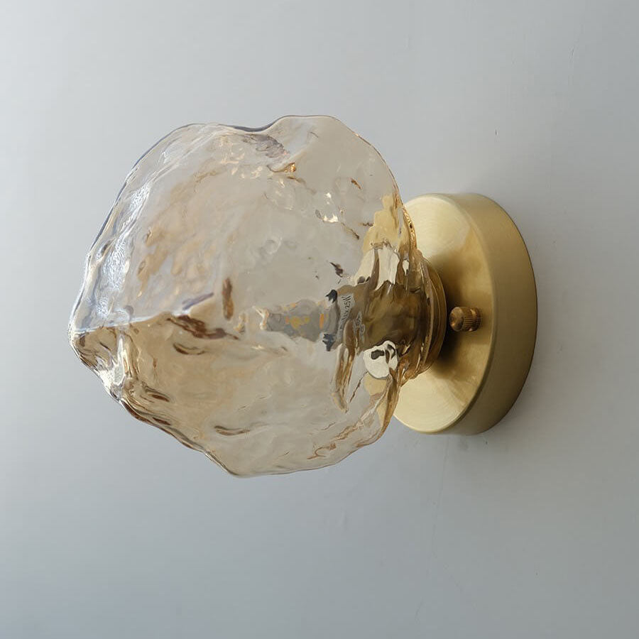 Stone Shape Hardware Glass Wall Lamp