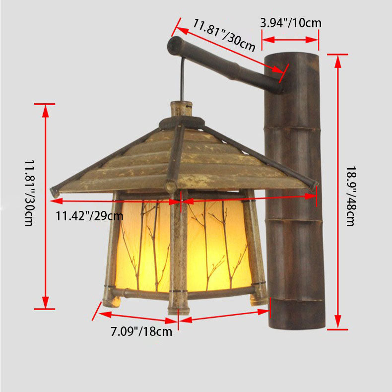 Cottage Bamboo Patio Outdoor Light