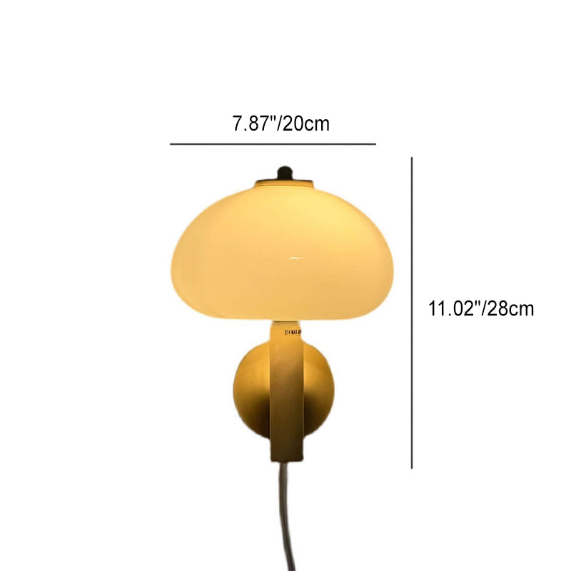 Milk White Iron Glass Wall Lamp