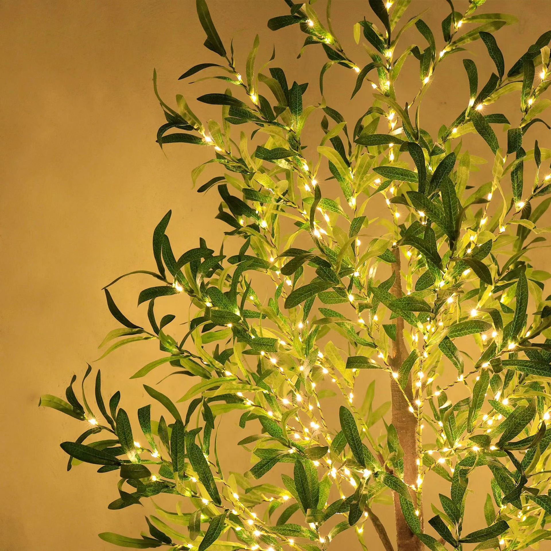 Olive Leaf Simulation Plants Floor Lamp