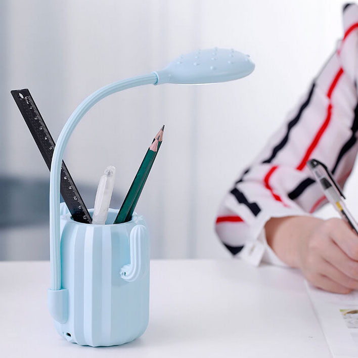 Children's Plastic Cactus Pencil Table Lamp