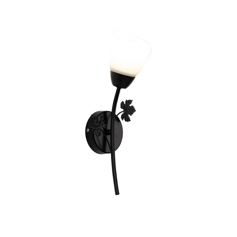Iron Glass Flower Bud Wall Lamp
