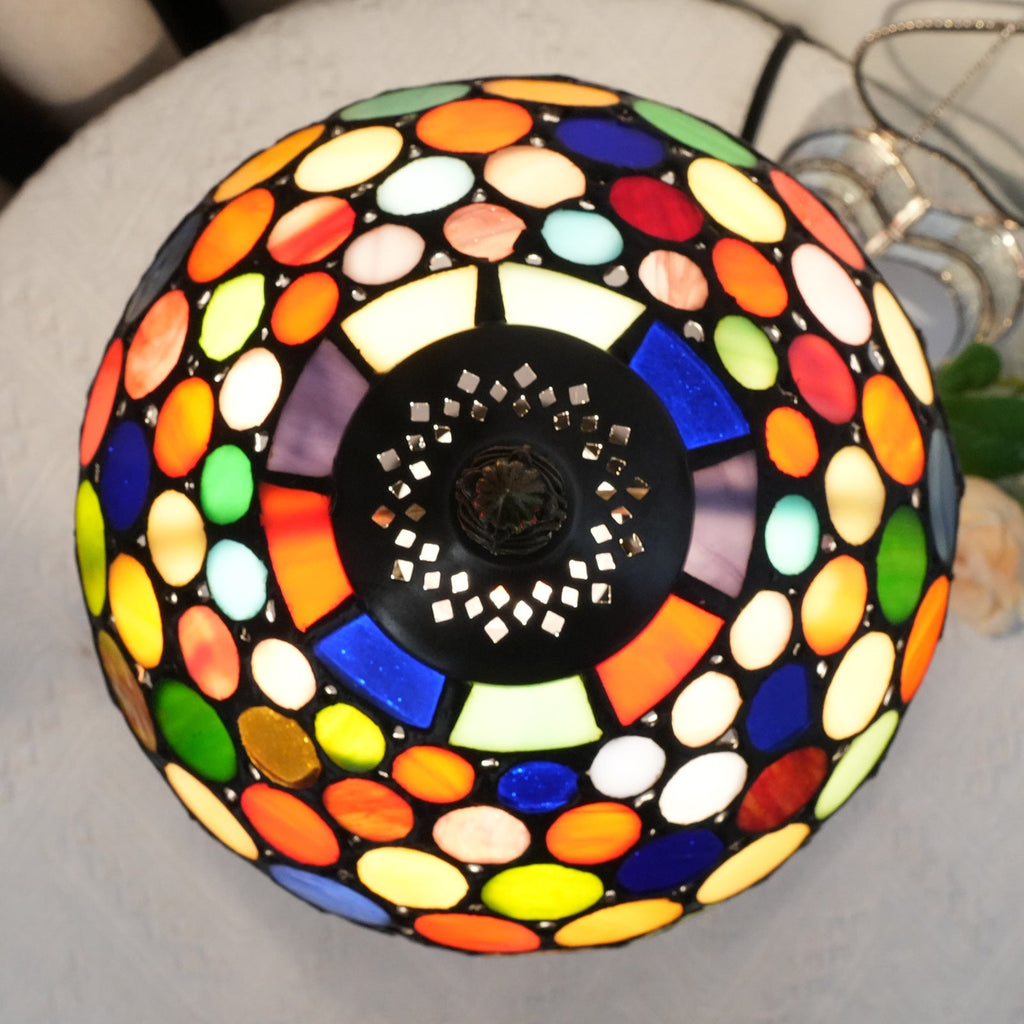 Resin Glass Dome Round Table Lamp