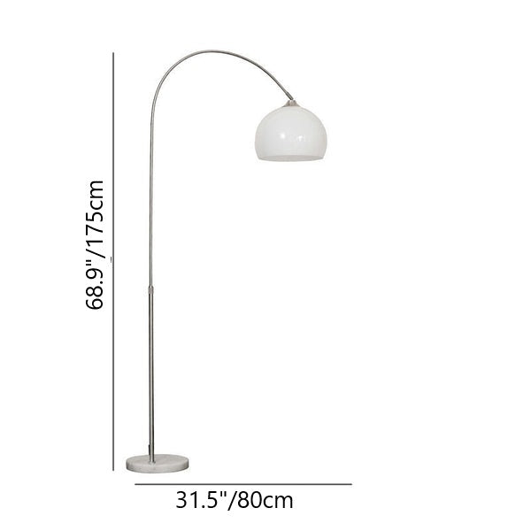 Modern Globe Acrylic Shade Floor Lamp