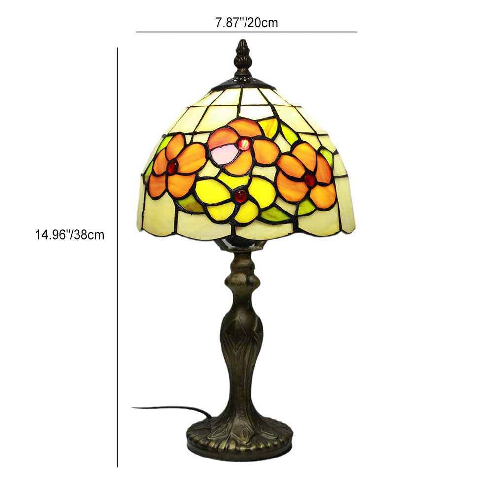 Animal Flower Decoration Stained Table Lamp