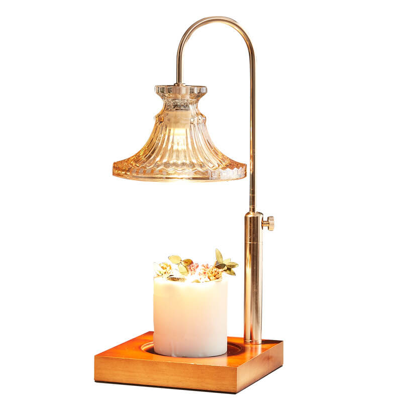 Iron Glass Flower Shape Table Lamp