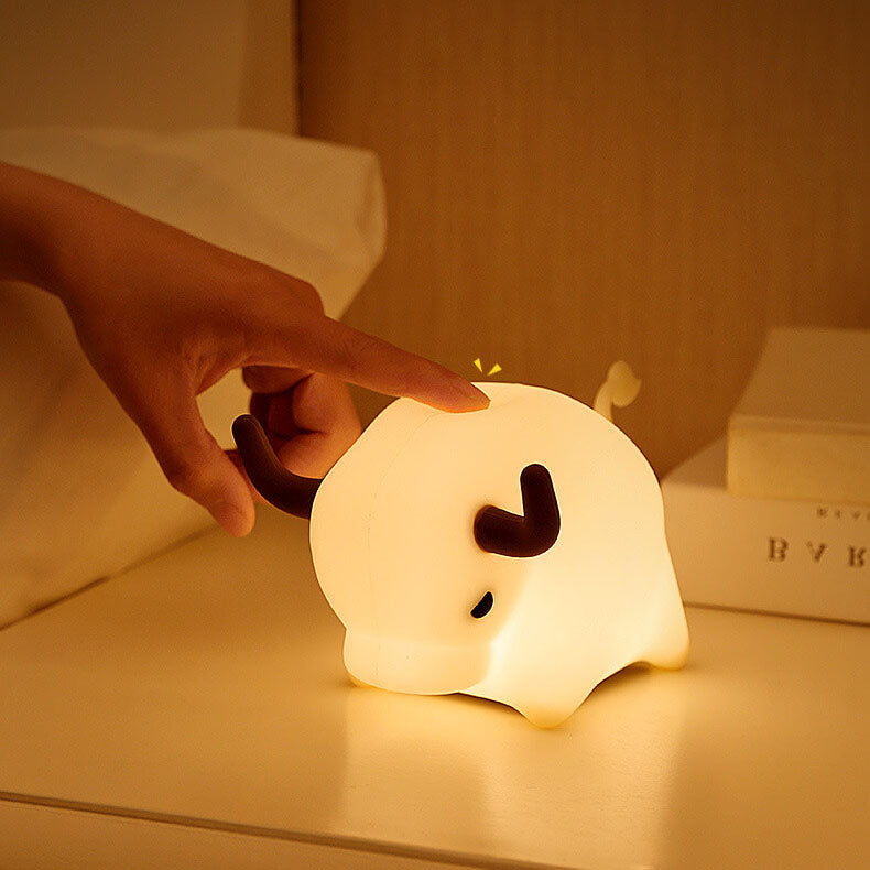 Animal Cow Silicone Timer Table Lamp