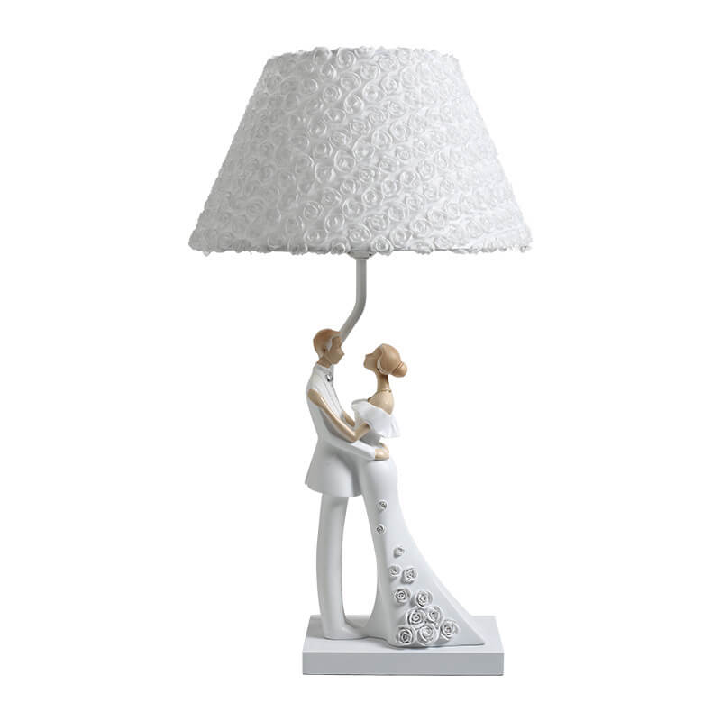 Romantic Resin Hugging Couple Table Lamp