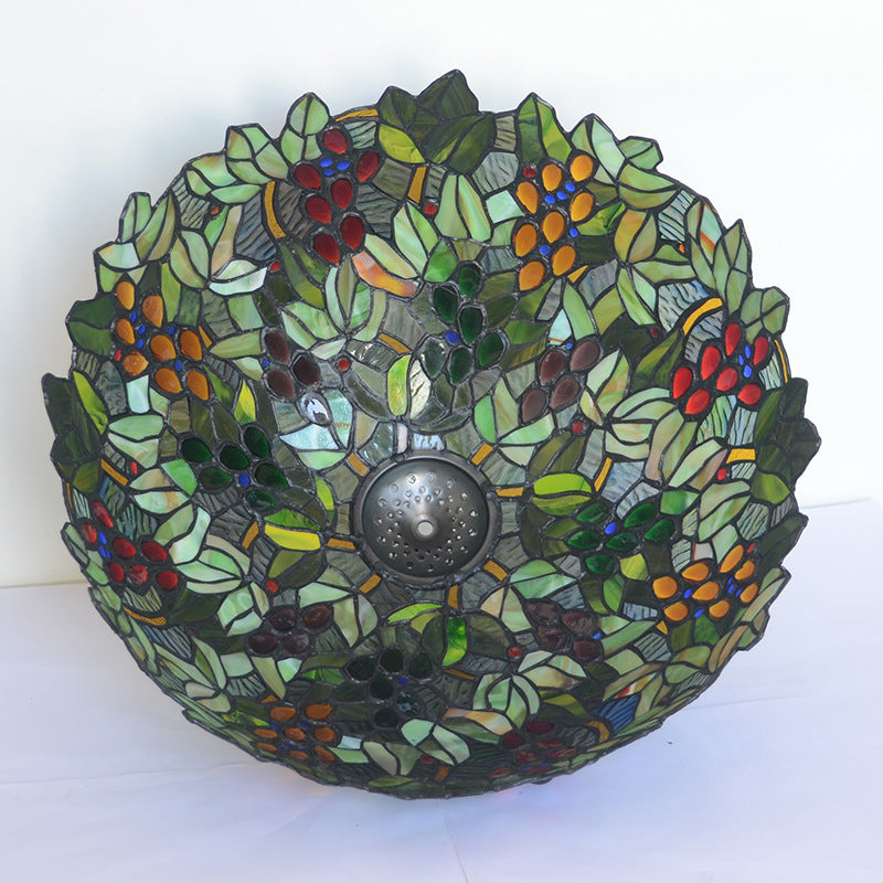 Stained Glass Grape Decor 3-Light Floor Lamp