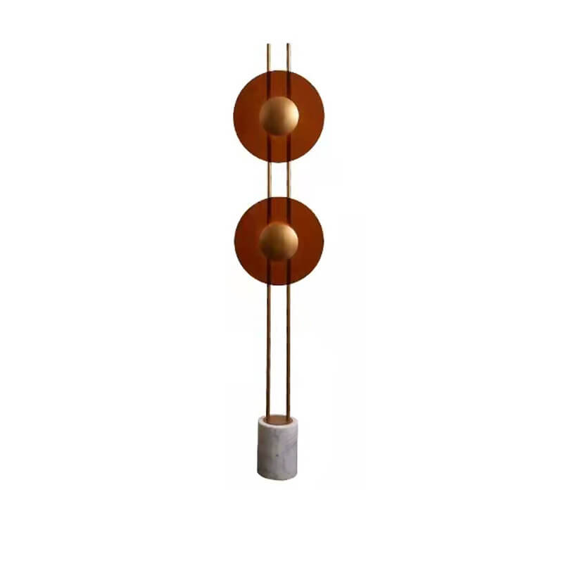 Hardware Disc Marble Floor Lamp