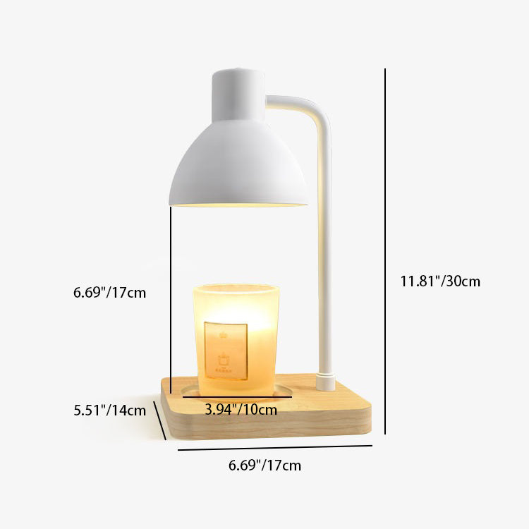 Dome Square Wood Melting Table Lamp