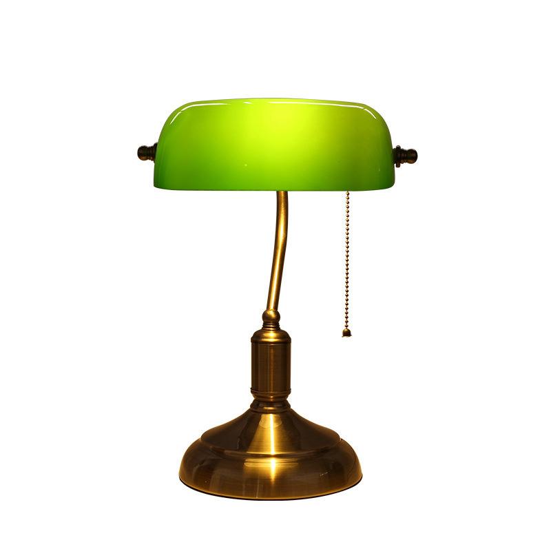 Green Glass Zipper Switch Table Lamp