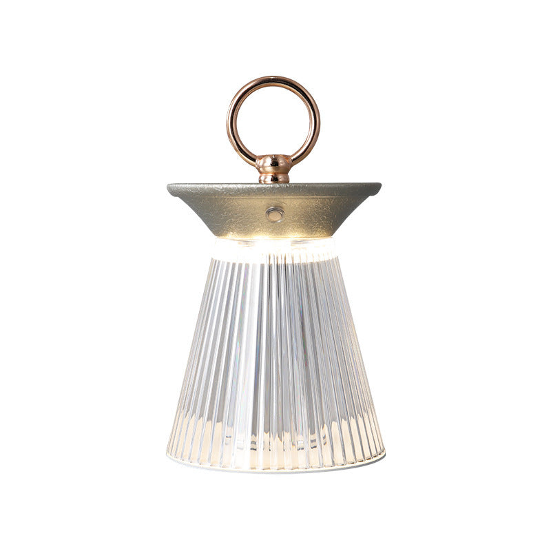 Iron Acrylic Semi-Conical Portable Table Lamp