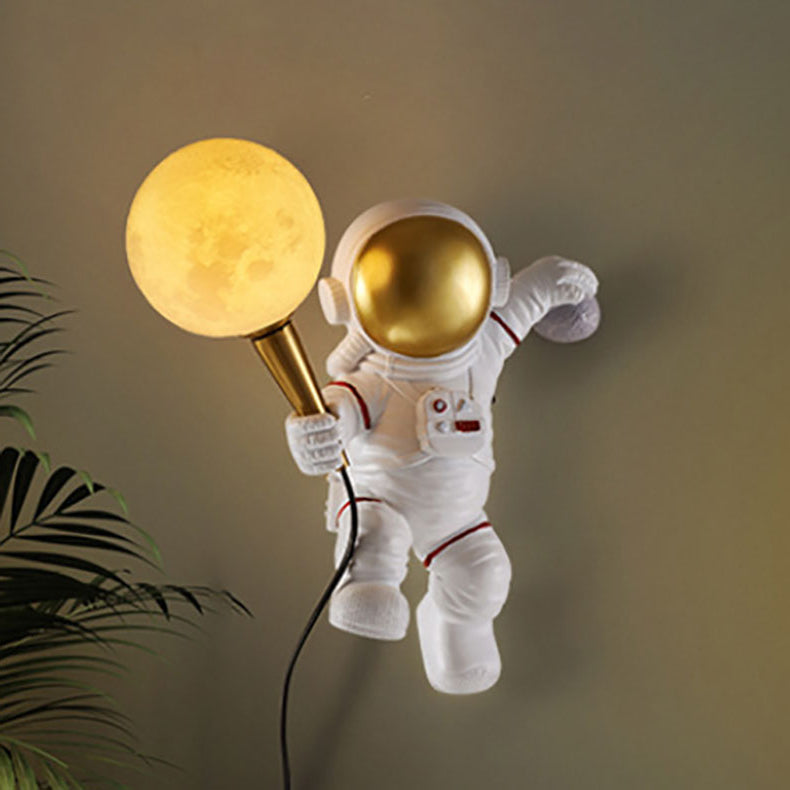 Cartoon Astronaut Resin ABS Wall Lamp