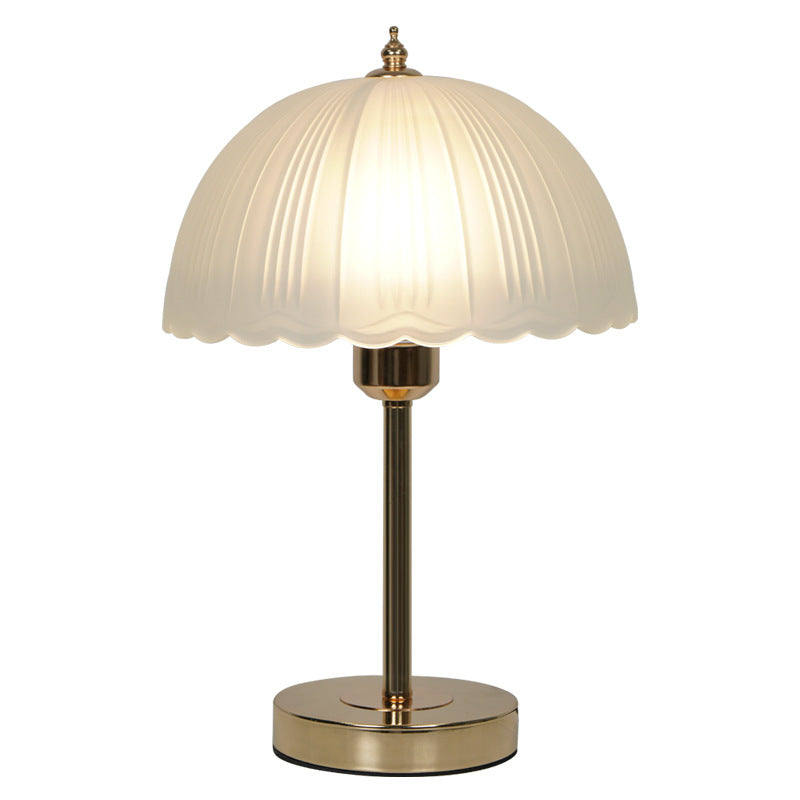 Iron Glass Dome Petal Table Lamp
