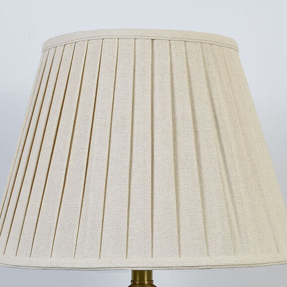 Round Ceramic Hardware Fabric Table Lamp
