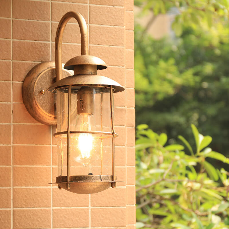 Iron Glass Outdoor Light