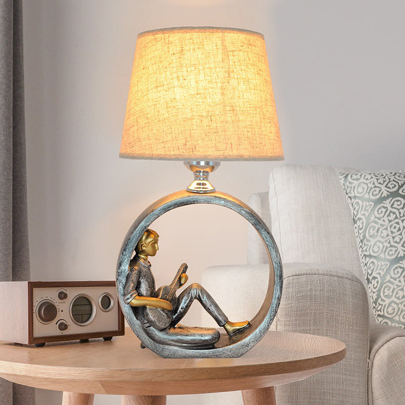 Round Girl Boy Resin Table Lamp
