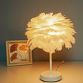 Iron Feather Bedroom Table Lamp
