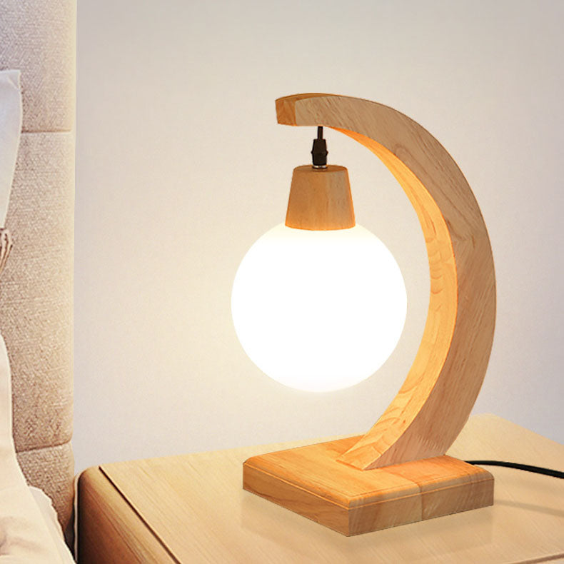 Glass Ball Bend Solid Table Lamp