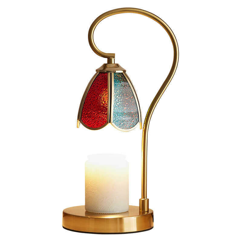 Stained Glass Flower Lampshade Table Lamp