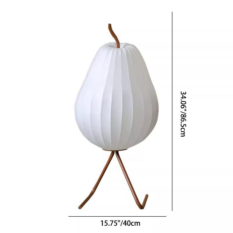 Pear Elliptical Iron Fabric Floor Lamp