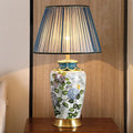 Painted Fabric Ceramic Table Lamp