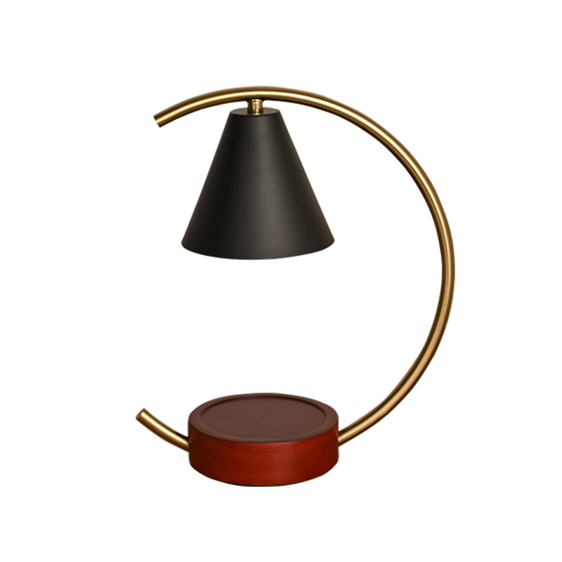 Tapered Hardware Wood Melting Table Lamp