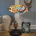 Mediterranean Heart Stained Glass Table Lamp