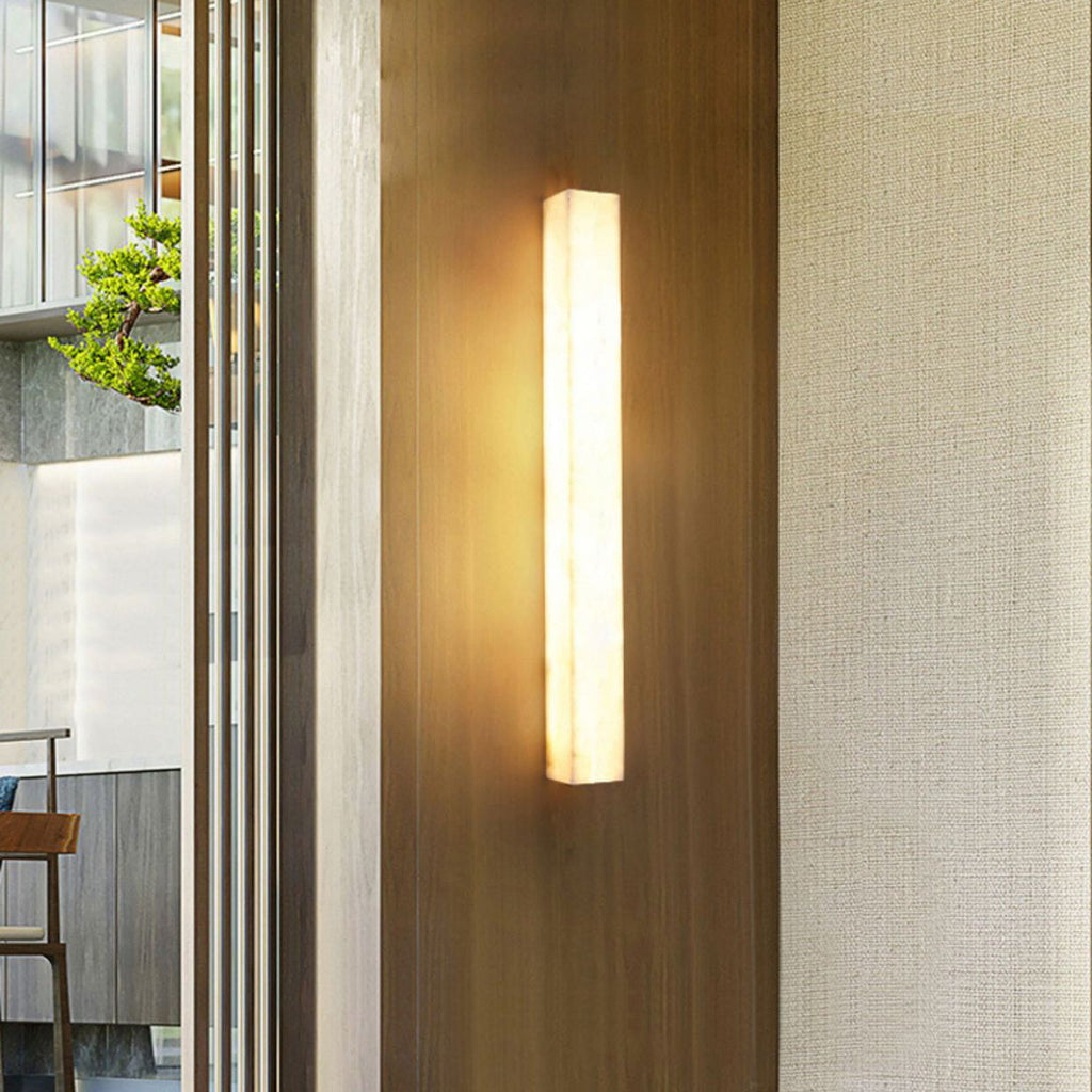 Strip Copper Marble Living Wall Lamp