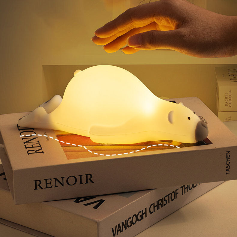 Cartoon Lazy Bear Silicone Table Lamp