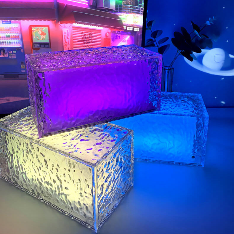 Ice Cube Acrylic RGB Table Lamp